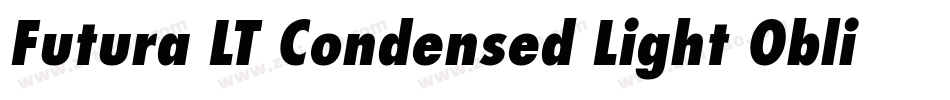 Futura LT Condensed Light Oblique字体转换